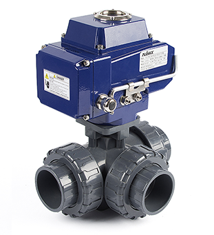 van bi nhựa ba ngã điều khiển điện