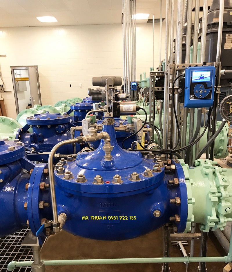 van giảm áp thuỷ lực nước máy bơm nước mặt bích