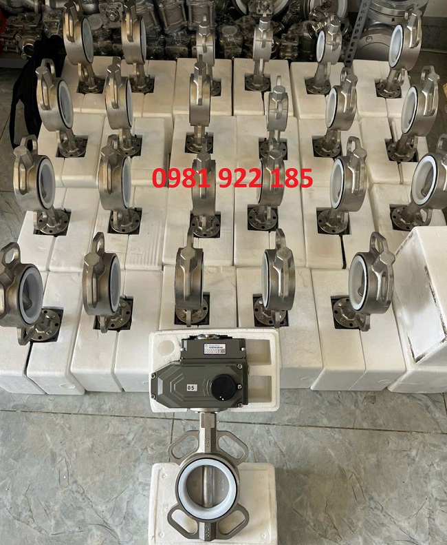 van bướm điều khiển bằng động cơ điện 220v