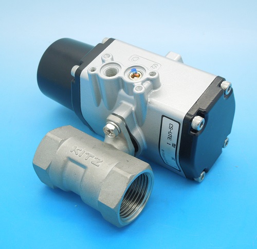 threaded ball valve with pneumatic control