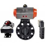 Van bướm điều khiển khí nén công tắc hành trình giảm sát đóng mở