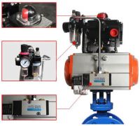 Van bướm điều khiển khí nén gắn lọc khí nén và van điện chia khí