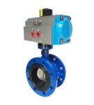 Van bướm điều khiển khí nén hai mặt bích