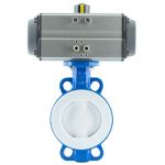 Van bướm Teflon PTFE điều khiển khí nén