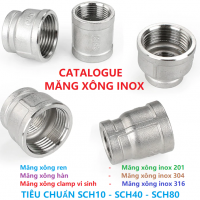 Catalogue măng xông inox