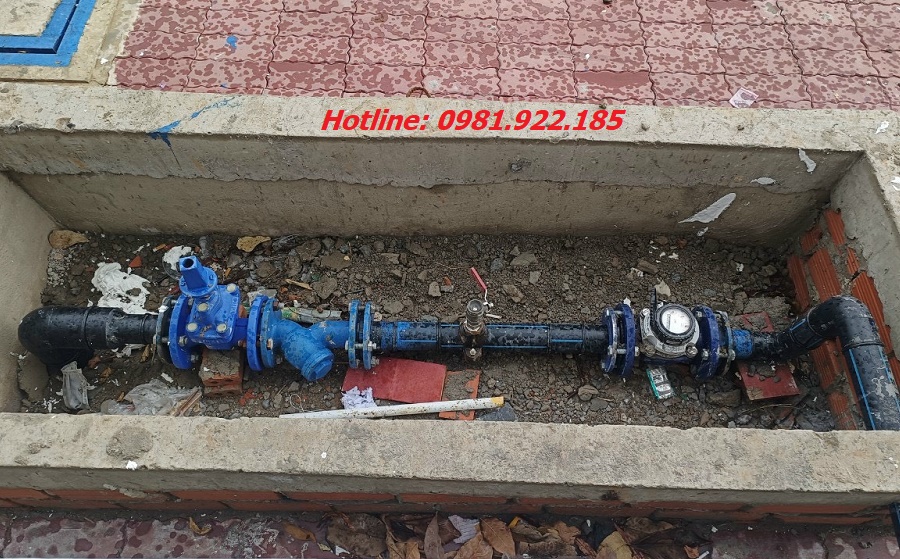 ứng dụng đồng hồ đo nước nóng lắp HDPE