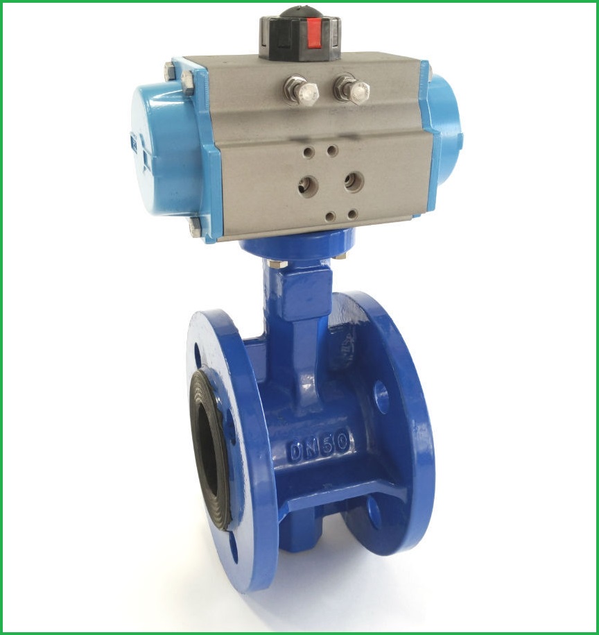 pneumatic control flange butterfly valve